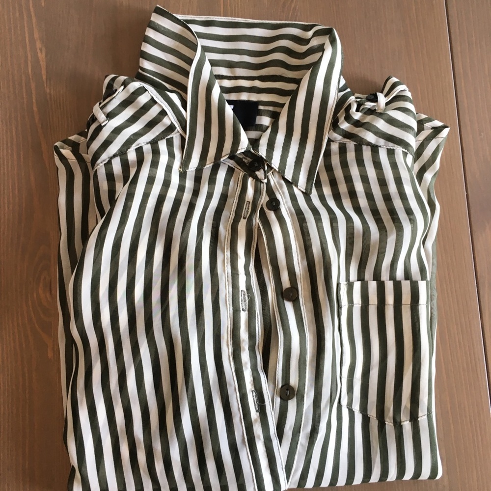 Sheer striped top
